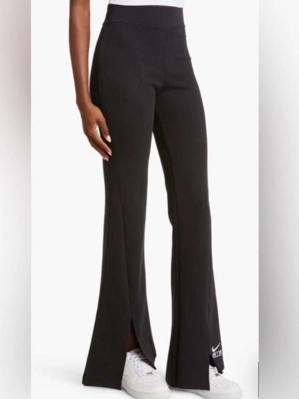 Nike Air High-Waisted Full Length Split-Hem Black Leggings Women’s Size Medium